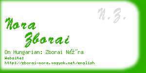 nora zborai business card
